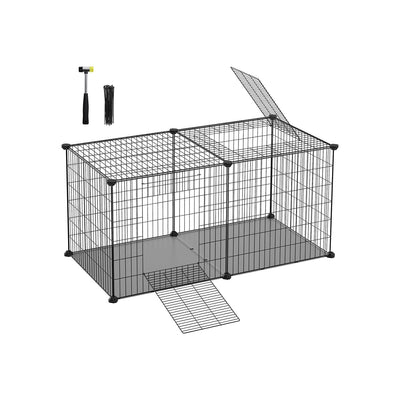Small Animal Cage, 102x51x51cm, Black Songmics