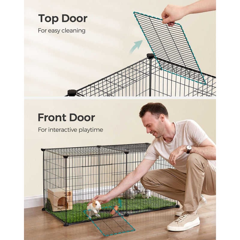 Small Animal Cage, 102x51x51cm, Black