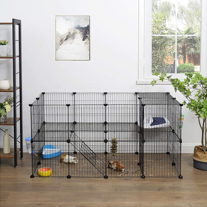 Mesh Pet Playpen, Black