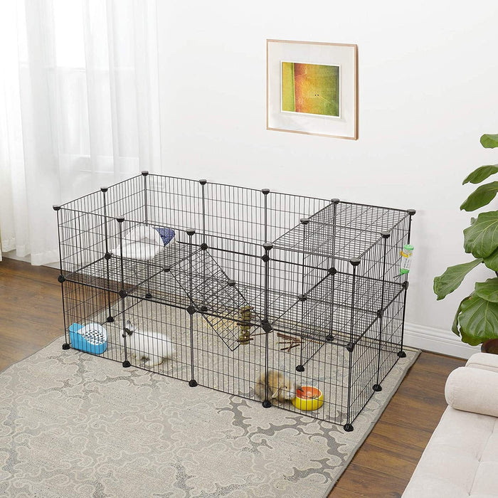 Mesh Pet Playpen, Black