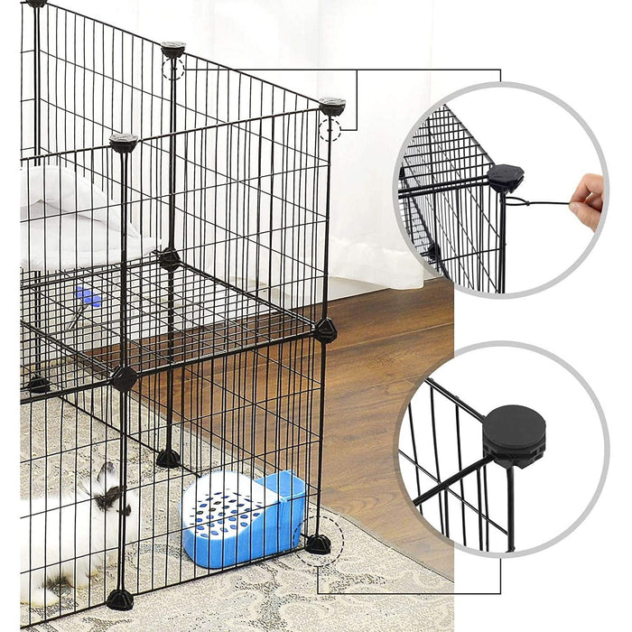 Mesh Pet Playpen, Black