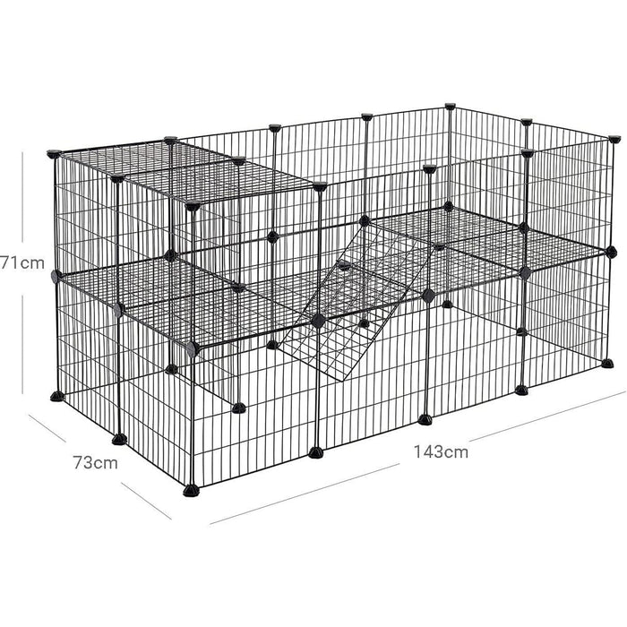 Mesh Pet Playpen, Black