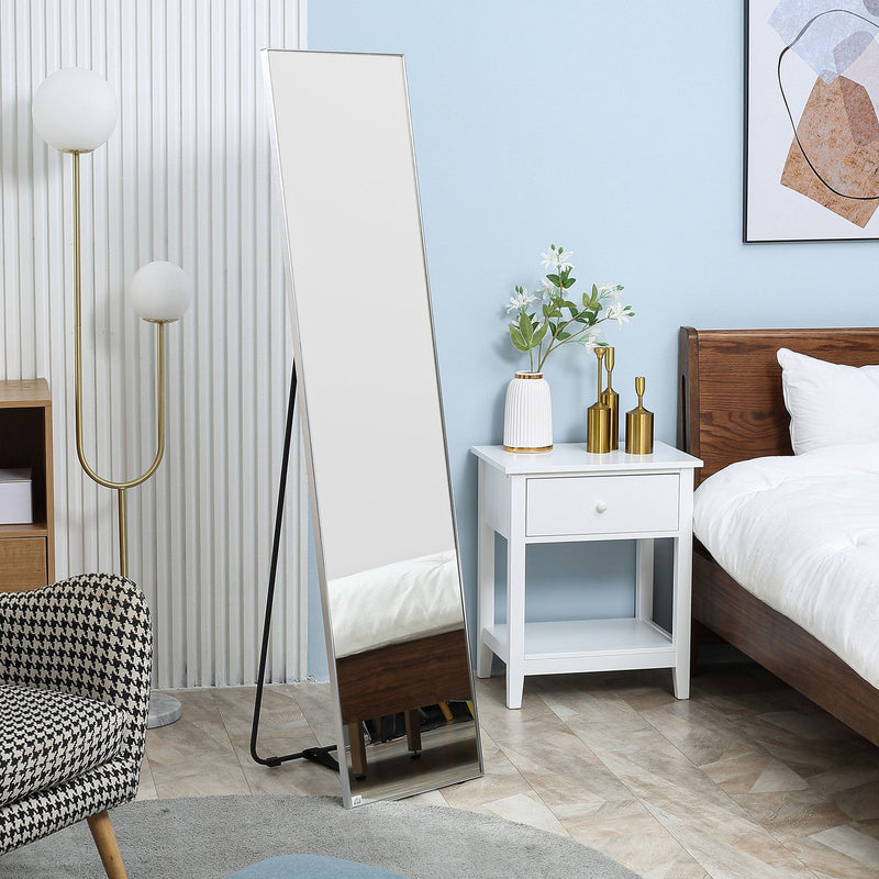 Black Wall-Mounted Full-Length Mirror (160x40cm)