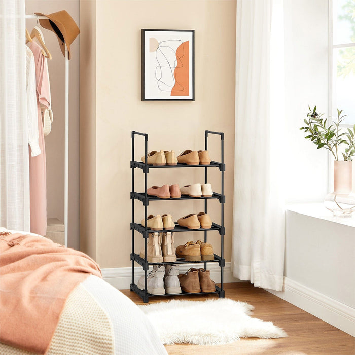 5 Tier Metal Shoe Rack Stackable