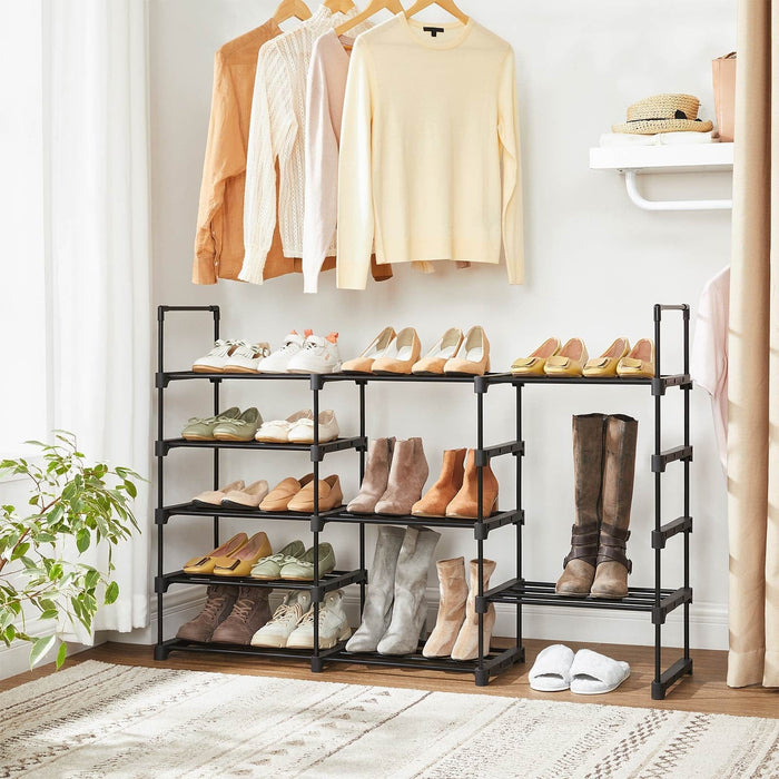 5 Tier Metal Shoe Rack Stackable