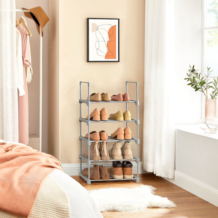 5 Tier Metal Shoe Rack Stackable