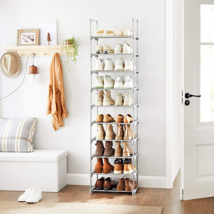 Shoe Rack, Shoe Organiser, 10 Tier, Metal