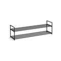 Shoe Rack 2 Tier Black Metal by Songmics Songmics