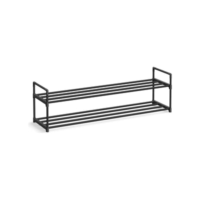 Shoe Rack 2 Tier Black Metal by Songmics Songmics