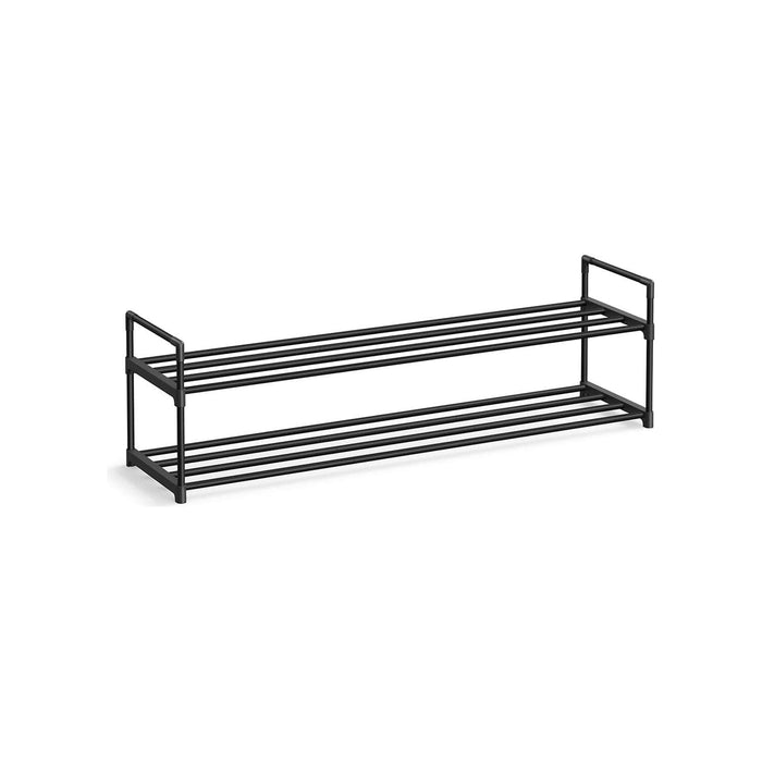 Shoe Rack 2 Tier Black Metal