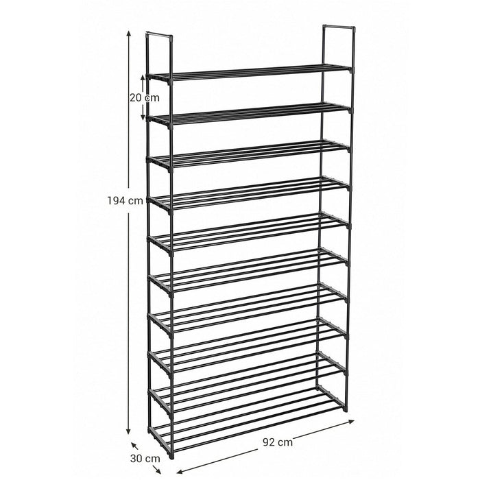 Tall Shoe Rack, 10 Tier