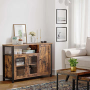 Vasagle Industrial Sideboard Cabinet, Brown/Black