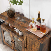 Vasagle Industrial Sideboard Cabinet, Brown/Black