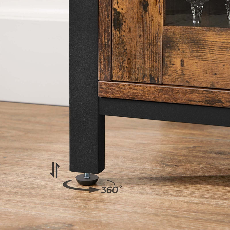 Vasagle Industrial Sideboard Cabinet, Brown/Black