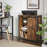 Vasagle Small Side Cabinet Sideboard, Brown/Black