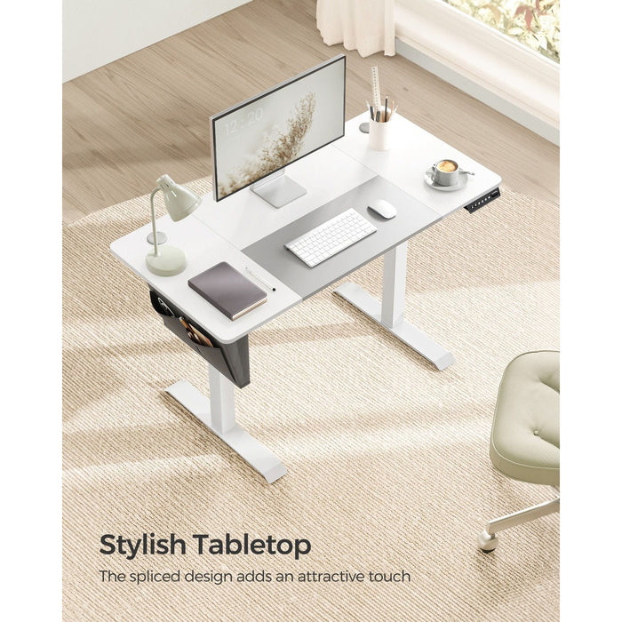 Electric Standing Desk White Grey