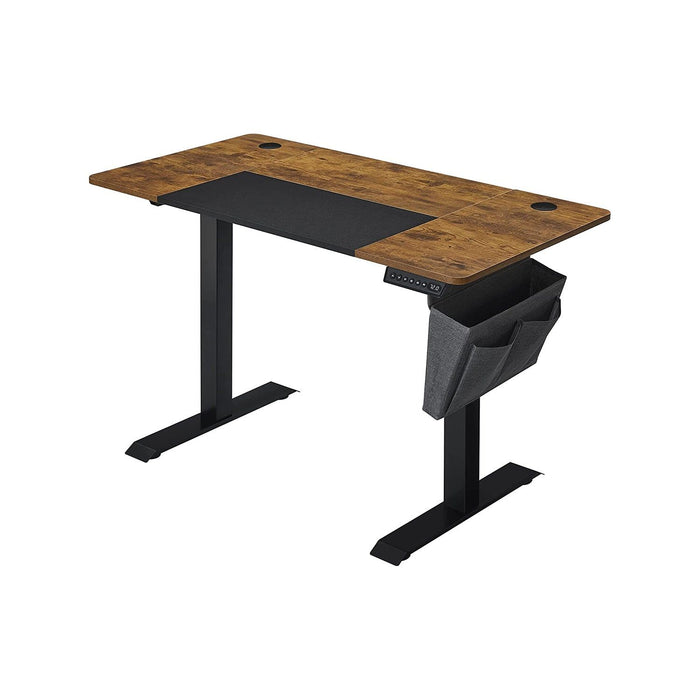 Electric Height Adjustable Desk, Rustic Brown, 120cm