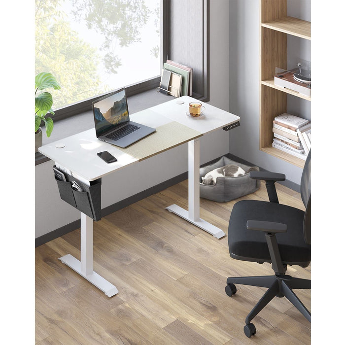 Electric Height Adjustable Desk, White, 140cm