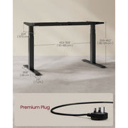 Vasagle Black Electric Stand Up Desk Frame 