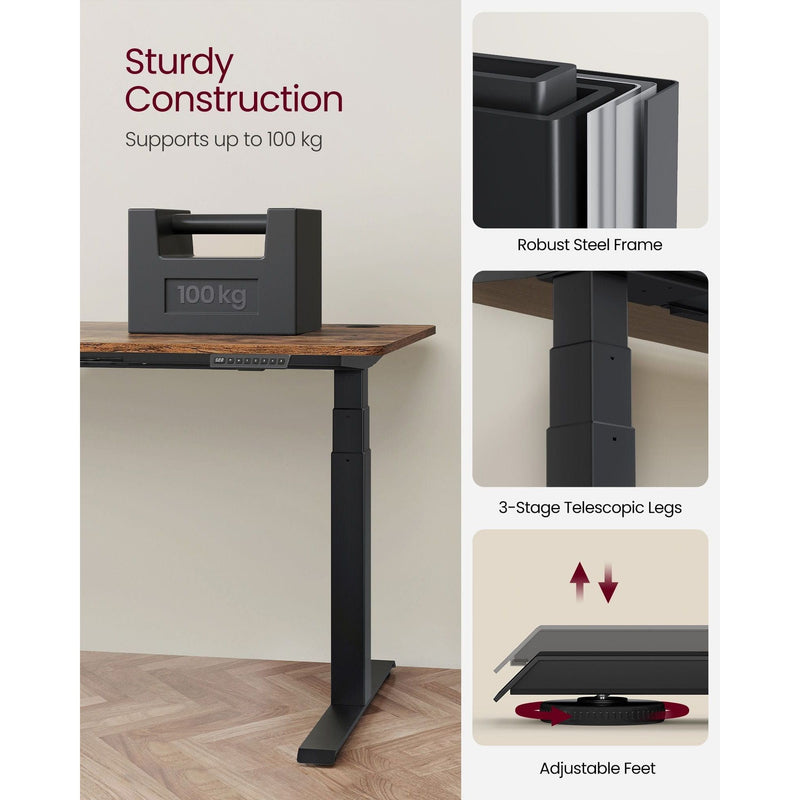 Vasagle Black Electric Stand Up Desk Frame 