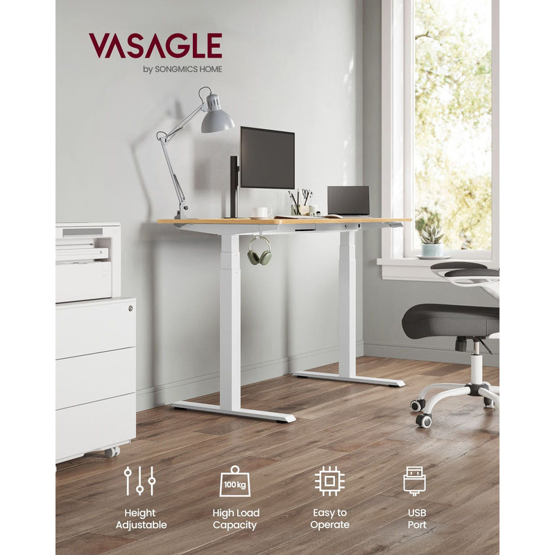 Vasagle White Electric Stand Up Desk Frame