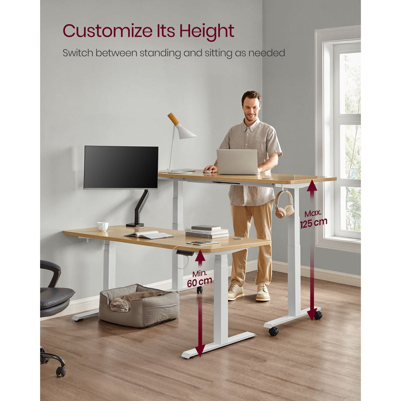 Vasagle White Electric Stand Up Desk Frame