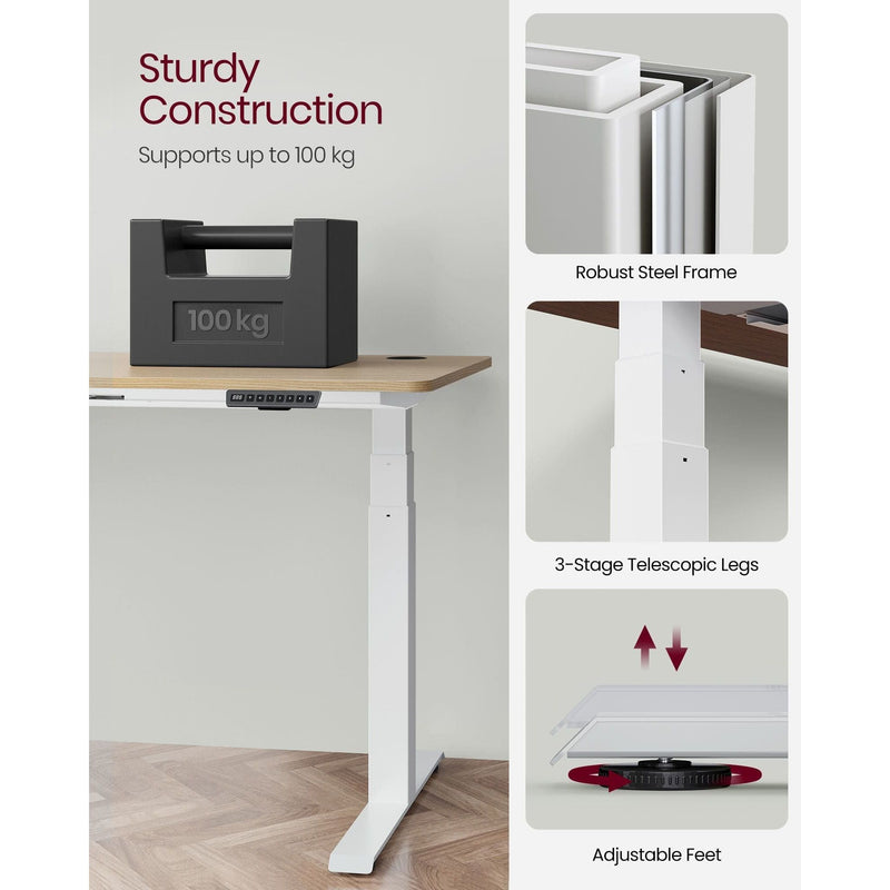 Vasagle White Electric Stand Up Desk Frame
