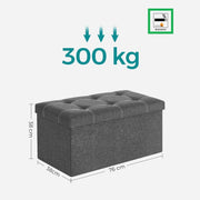 Grey Ottoman Storage Box Songmics