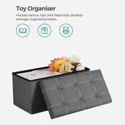 Grey Ottoman Storage Box Songmics