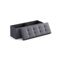 Songmics Faux Leather Storage Box With Lid Grey Songmics