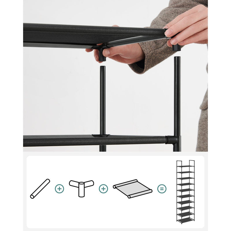 Opal Rack Buy Songmics Tall Narrow Shoe Rack 10 Tier | Opal Retail