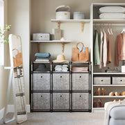 Songmics Cube Storage Unit Non-Woven Fabric Grey Songmics