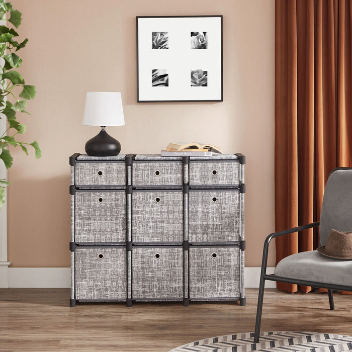 Songmics Cube Storage Unit Non-Woven Fabric Grey