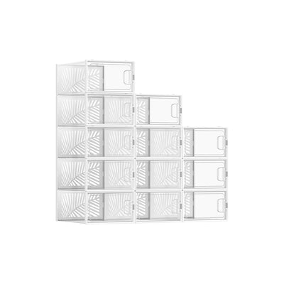 Songmics 12 Clear Stackable Shoe Storage Boxes up to UK Size 9 Songmics