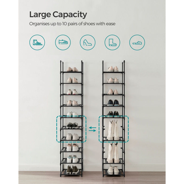 Songmics Vertical Shoe Rack 10 Tier