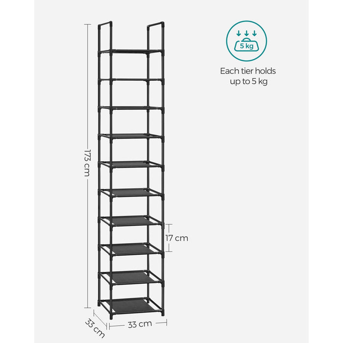 Songmics Vertical Shoe Rack 10 Tier