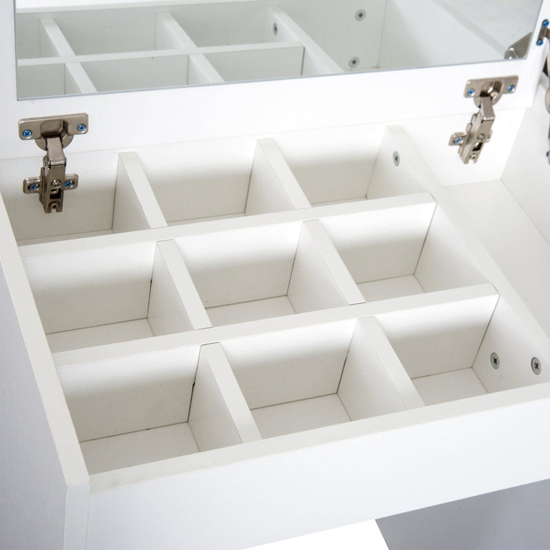 Dressing Table With Flip up Mirror and Stool