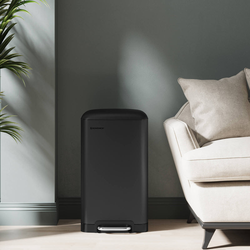 30L Matte Black Kitchen Bin