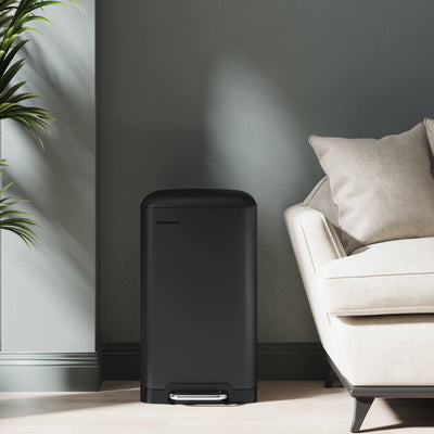 30L Matte Black Kitchen Bin Songmics