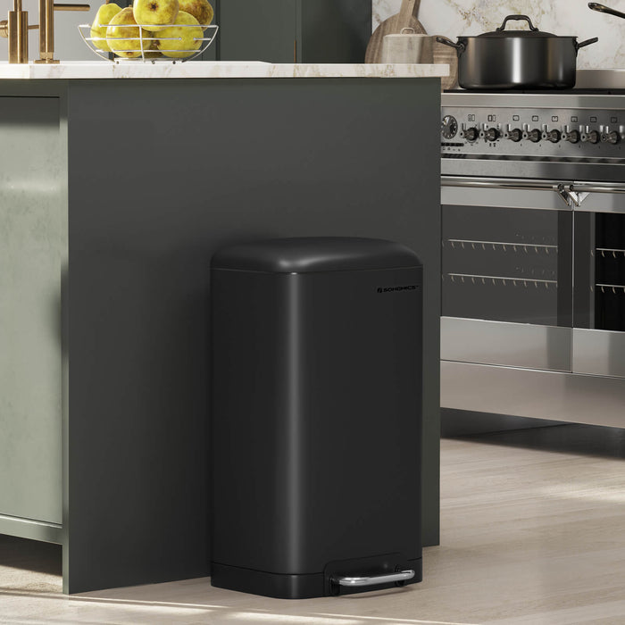 Stylish Black Kitchen Bin, Inner Bucket