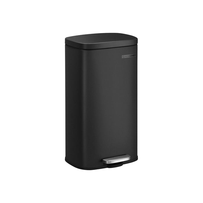 Songmics 30L Black Pedal Bin