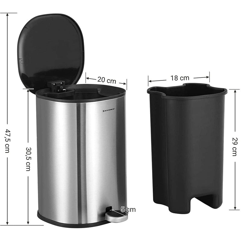 5L Pedal Bin With Soft Close Lid by Songmics
