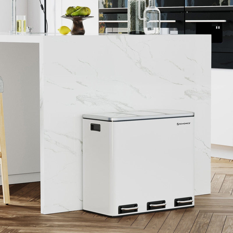 3 Compartment Kitchen Bin by Songmics