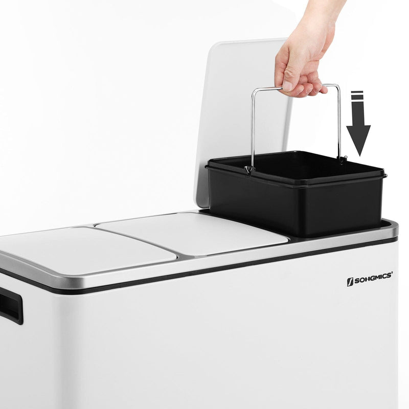 3 Compartment Kitchen Bin by Songmics