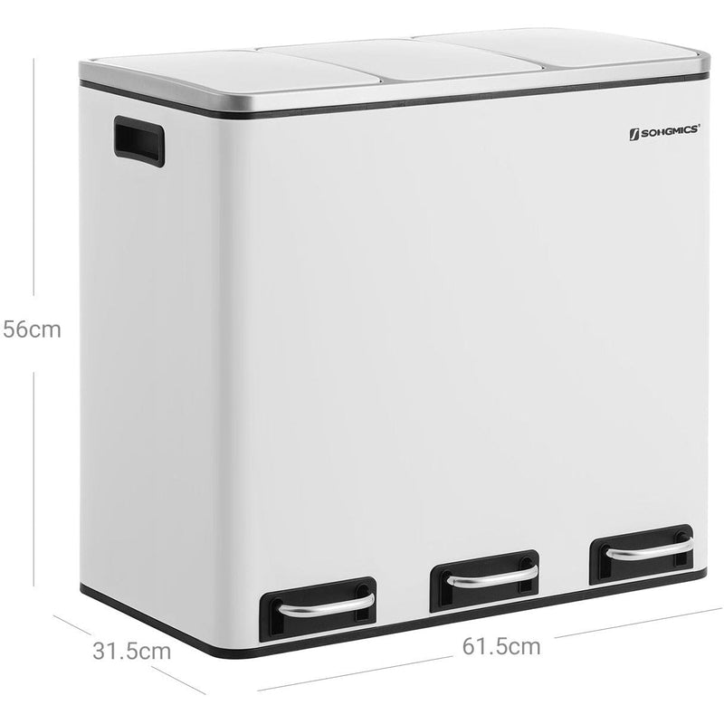 3 Compartment Kitchen Bin by Songmics