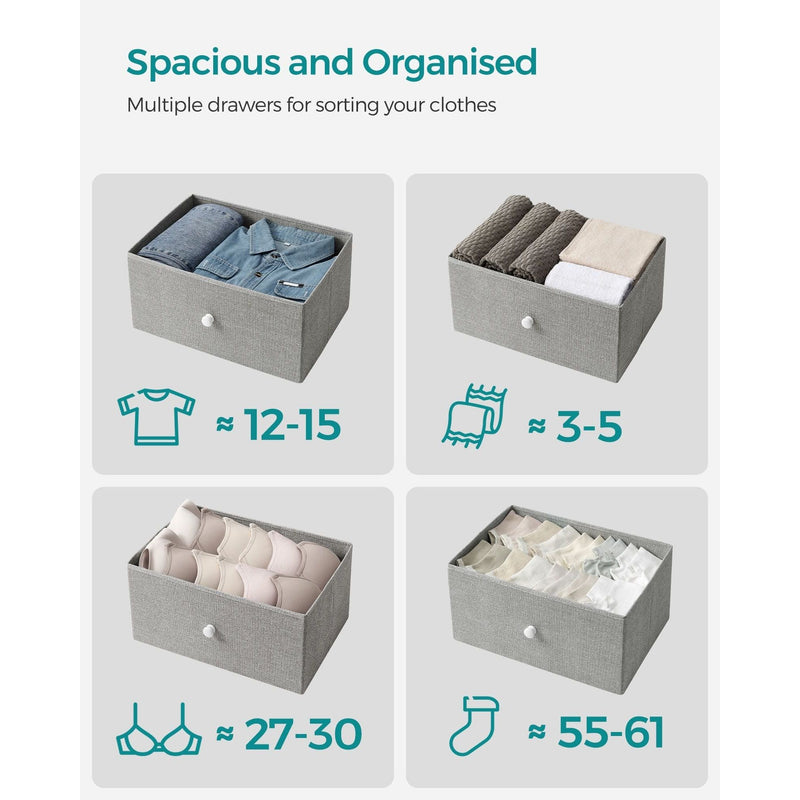 4 Drawer Chest With Fabric Drawers by Songmics