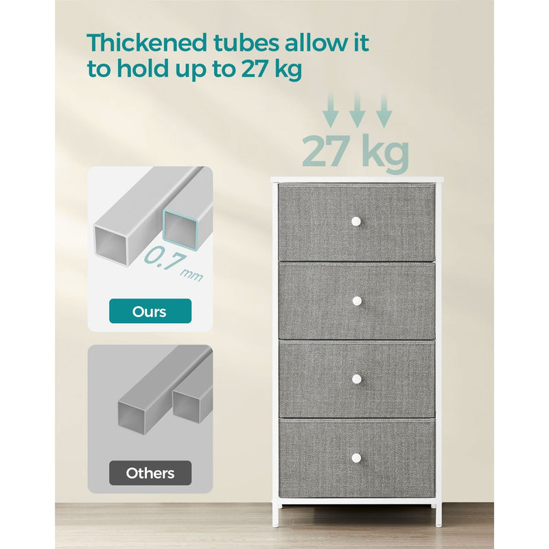 4 Drawer Chest With Fabric Drawers by Songmics