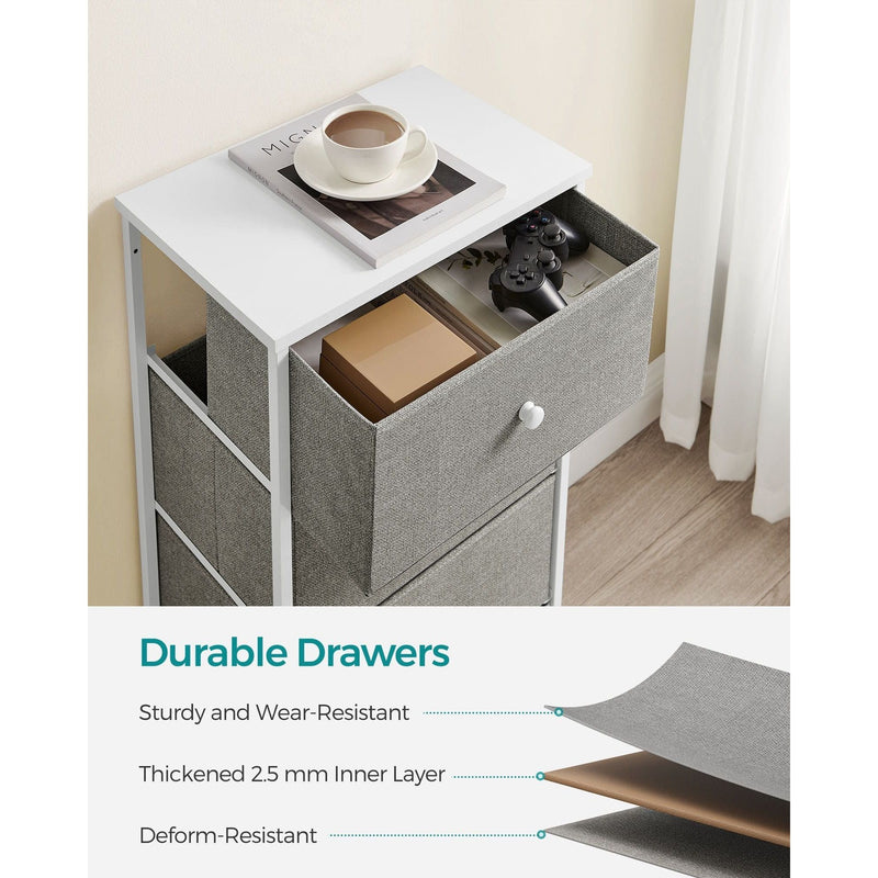 4 Drawer Chest With Fabric Drawers by Songmics