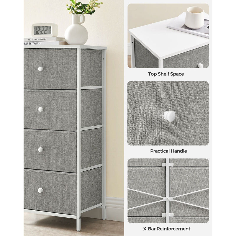 4 Drawer Chest With Fabric Drawers by Songmics