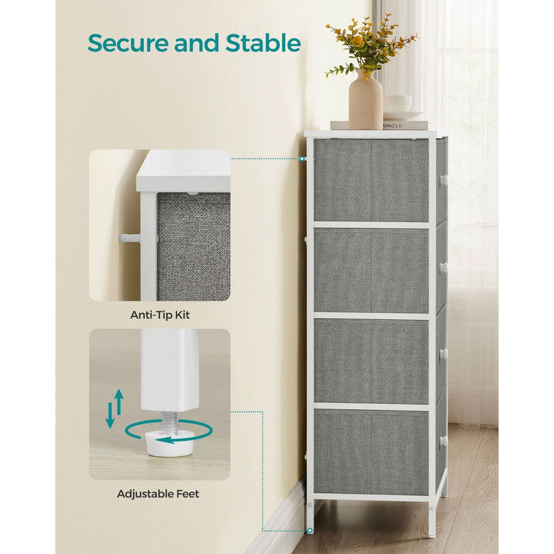 4 Drawer Chest With Fabric Drawers by Songmics